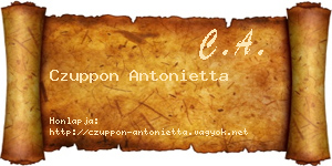 Czuppon Antonietta névjegykártya